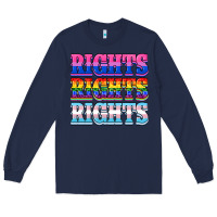 Navy Rights rights rights Long Sleeve Tee - NancyCooperArtShop