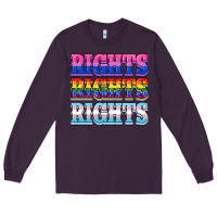 Plum Rights rights rights Long Sleeve Tee - NancyCooperArtShop