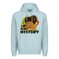 Blue Mist I am black history Premium Hoodie - FaDigitalArtStudio