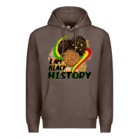 Coffee I am black history Premium Hoodie - FaDigitalArtStudio