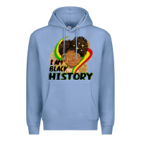 Colony Blue I am black history Premium Hoodie - FaDigitalArtStudio