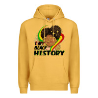 Mustard I am black history Premium Hoodie - FaDigitalArtStudio
