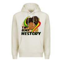 Oatmeal Heather I am black history Premium Hoodie - FaDigitalArtStudio