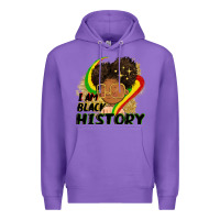 Purple I am black history Premium Hoodie - FaDigitalArtStudio