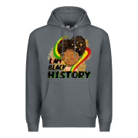 Rock I am black history Premium Hoodie - FaDigitalArtStudio