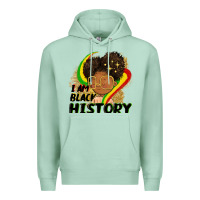 Seafoam I am black history Premium Hoodie - FaDigitalArtStudio