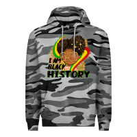 Slate Camo I am black history Premium Hoodie - FaDigitalArtStudio