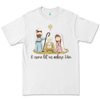 White o come let us adore him Premium Tee - MaliasSmallBusiness