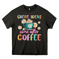 Asphalt great ideas come after coffee Heavy Core Tee - MaliasSmallBusiness