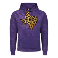 Cloud Purple Western Texas Map Leopard Pattern Vintage Hoodie - Bettercallsaul