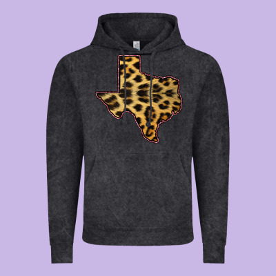 Western Texas Map Leopard Pattern Vintage Hoodie Designed By Bettercallsaul