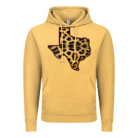 Vintage Mustard Western Texas Map Leopard Pattern Vintage Hoodie - Bettercallsaul