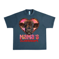 Midnight Navy mama's sweetheart highland calf Urban Heavy Tee - RanaPortraitStore