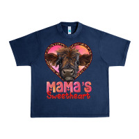 Navy mama's sweetheart highland calf Urban Heavy Tee - RanaPortraitStore