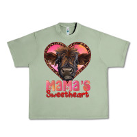 Oil Green mama's sweetheart highland calf Urban Heavy Tee - RanaPortraitStore