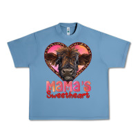 Pebble Blue mama's sweetheart highland calf Urban Heavy Tee - RanaPortraitStore