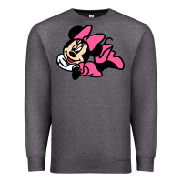 Charcoal Heather Minnie Mouse Premium Sweatshirt - CowhideDigitalArt