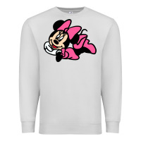 Dove Grey Minnie Mouse Premium Sweatshirt - CowhideDigitalArt