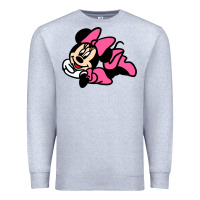 Heather Grey Minnie Mouse Premium Sweatshirt - CowhideDigitalArt