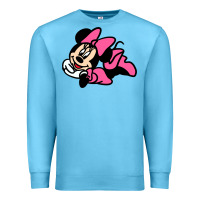 Ocean Blue Minnie Mouse Premium Sweatshirt - CowhideDigitalArt
