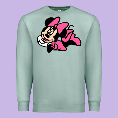 Minnie Mouse Premium Sweatshirt Designed By Cowhidedigitalart