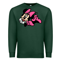 Sports Green Minnie Mouse Premium Sweatshirt - CowhideDigitalArt