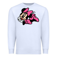 White Minnie Mouse Premium Sweatshirt - CowhideDigitalArt