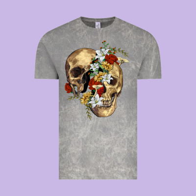 Nature Skull Vintage Tee Designed By Ranaportraitstore