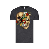 Vintage Black nature skull Vintage Tee - RanaPortraitStore