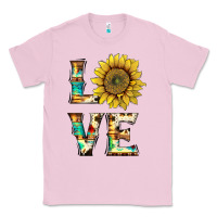 Bubblegum Pink western love with sunflower Classic Tee - Artiststas