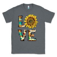 Charcoal Heather western love with sunflower Classic Tee - Artiststas
