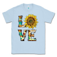 Dusty Blue western love with sunflower Classic Tee - Artiststas