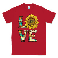 Red western love with sunflower Classic Tee - Artiststas
