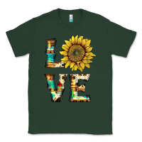 Sports Green western love with sunflower Classic Tee - Artiststas