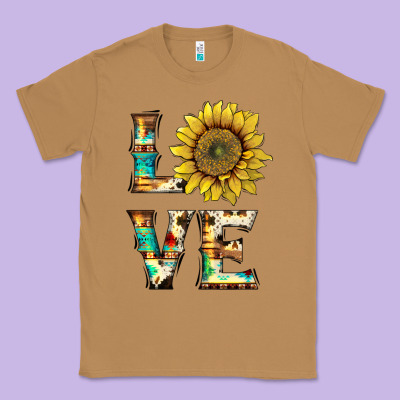 Western Love With Sunflower Classic Tee Designed By Artiststas