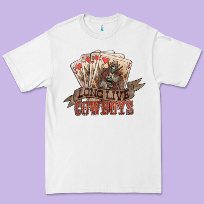 Long Live Cowboys Cards Premium Tee Designed By Nancycooperartshop