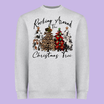Rocking Around The Christmas Tree Heavyweight Sweatshirt Designed By Cowgirlartshop
