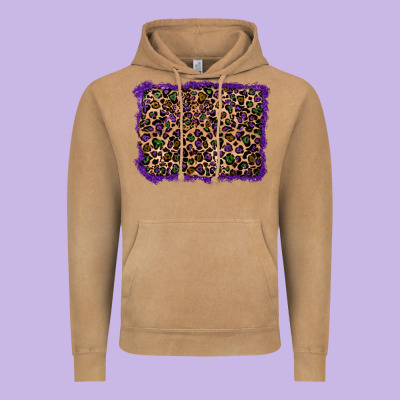 Mardi Gras Leopard Background Vintage Hoodie Designed By Ranaportraitstore