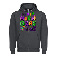 Smoke It's Mardi Gras y'all Zipper Hoodie - FaDigitalArtStudio