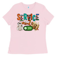 Bubblegum Pink service mode on Ladies Tee - NancyCooperArtShop