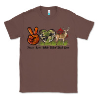 Chestnut Peace Love White Tailed Buck Deer Classic Tee - LillyAllenDesigns