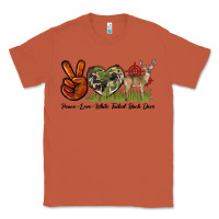 Copper Peace Love White Tailed Buck Deer Classic Tee - LillyAllenDesigns
