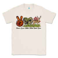 Natural Peace Love White Tailed Buck Deer Classic Tee - LillyAllenDesigns
