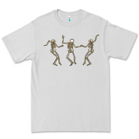 Dove Grey dancing skeletons Premium Tee - MaliasSmallBusiness