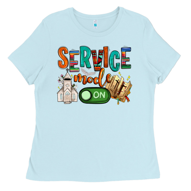 Service Mode On Ladies Tee by NancyCooperArtShop | Teevron
