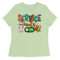 Matcha service mode on Ladies Tee - NancyCooperArtShop