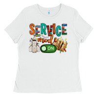 White service mode on Ladies Tee - NancyCooperArtShop
