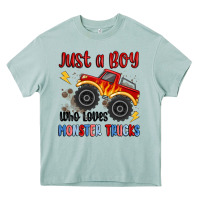 Arona just a boy who loves monster trucks Heavy Core Tee - MaliasSmallBusiness