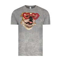 Cloud Rock English bulldog with love glass Vintage Tee - RanaPortraitStore