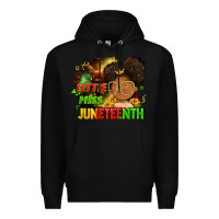 Black Little miss Juneteenth Premium Hoodie - FaDigitalArtStudio
